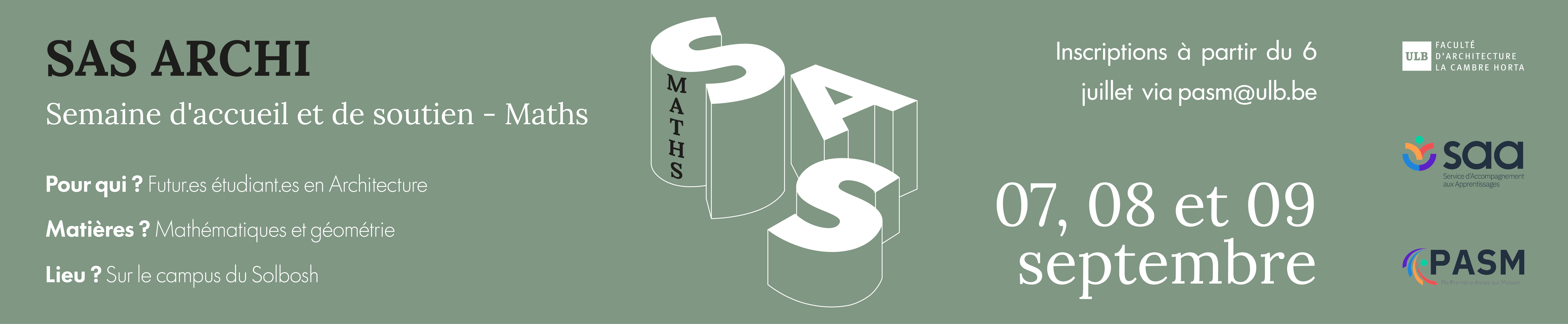SAS ARCHI - Semaine d'Accueil et de Soutien en maths - Faculté d ...